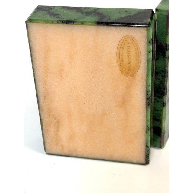Green Italian Green & Plum Specimen Marble Box, Alabaster Interior, Florence, 1970s For Sale - Image 8 of 15