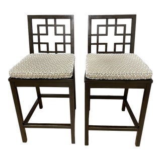 West Elm + Jonathan Adler Cushion Bar Stools - a Pair For Sale