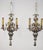 Large pair of silvered three arm sconces by E. F. Caldwell. The sconces retain their original finish and have been...