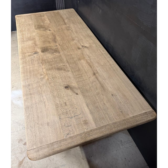 Large Deep Oak Farmhouse Dining Table, 1920 For Sale - Image 11 of 15