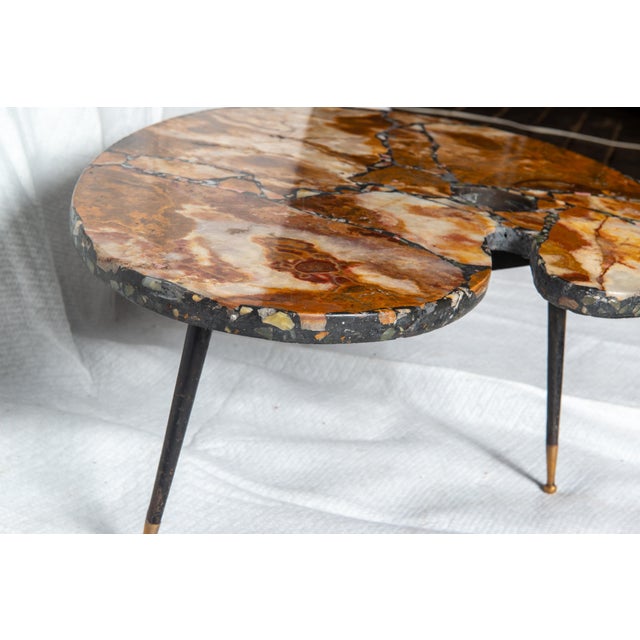 Painter's Palette Marble Coffee Table For Sale - Image 9 of 12