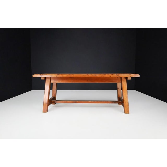 1970s Mid-Century French Pine Dining Table, 1970s For Sale - Image 5 of 11