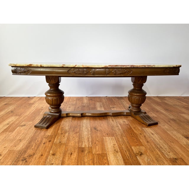 Wilhelminian Style Coffee Table with Onyx Top, 1960s For Sale - Image 15 of 15