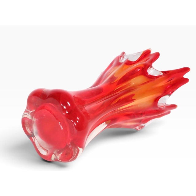 Glass Mid Century Art Glass Vase Possibly Edag C. 1960's For Sale - Image 7 of 9