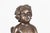 Early 20th Century Lost Wax Bronze Statue of a Winged Cherub Standing on a Shell in Dark Patina For Sale - Image 5 of 12