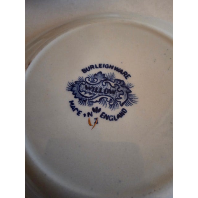 1900 - 1909 Blue and White Willow Pattern Plates Six For Sale - Image 5 of 10
