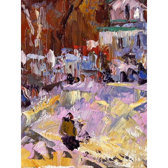Oil Painting Evening Arrival at Church Oleksiy Ivanyuk For Sale - Image 6 of 11