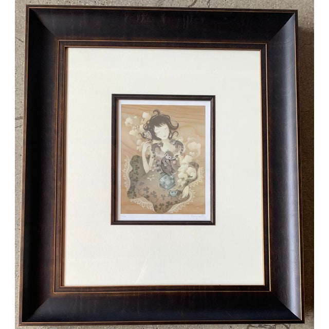 Beige Late 20th Century Female Figure Artwork by Audrey Kawasaki For Sale - Image 8 of 8