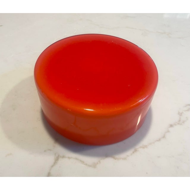 This wonderful mid century bright orange bowl is attributed to Carlo Moretti. Fantastic for that modern touch in your...