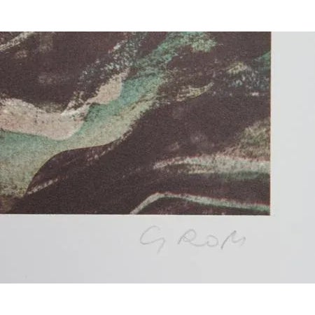 Artist: Bogdan Grom, Italian (1918 - ) Title: Rustic Scene Year: circa 1979 Medium: Lithograph. Signed and Numbered in...