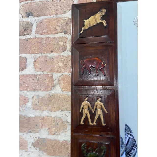 Vintage Mid Century Zodiac Mirror For Sale - Image 4 of 8