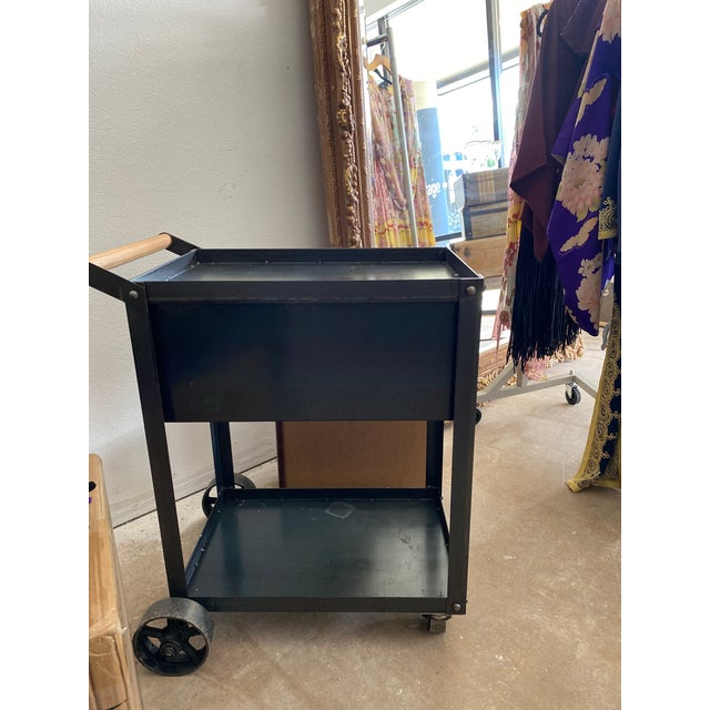 Industrial Steel Bar Cart For Sale In Seattle - Image 6 of 6