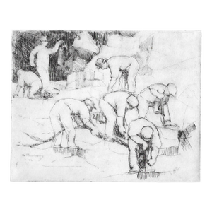 1920 William Meyerowitz Workers Etching