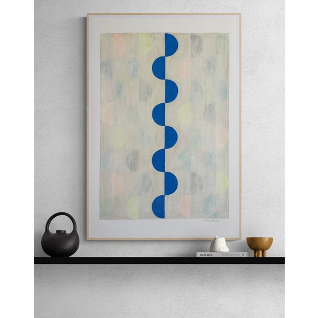 Geometric Composition Blue For Sale - Image 4 of 4