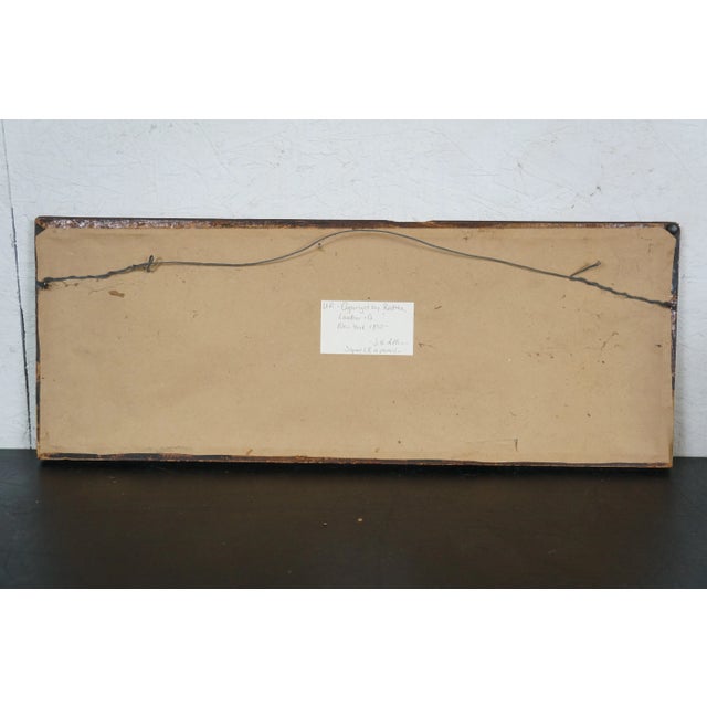 Antique Jn Allen Signed Panoramic Country Farm Pond Landscape Etching 25" For Sale - Image 10 of 10