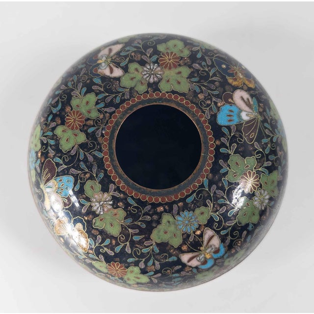 19th Century Japanese Meiji Period Cloisonne Enamel Potpourri or Censer Dish For Sale - Image 11 of 16