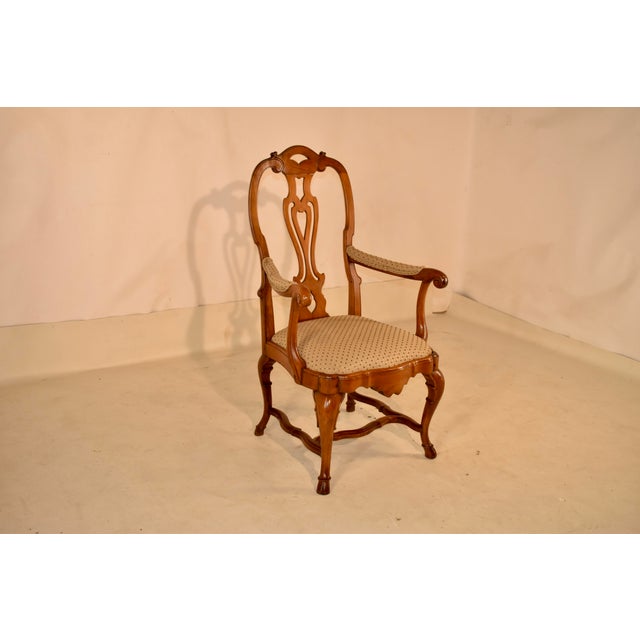 18th century PERIOD Queen Anne walnut armchair from England made from walnut. This is a fantastic chair! The back of the...