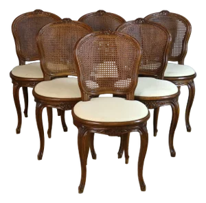 Vintage Louis XV Style Chairs, 1990s, Set of 6