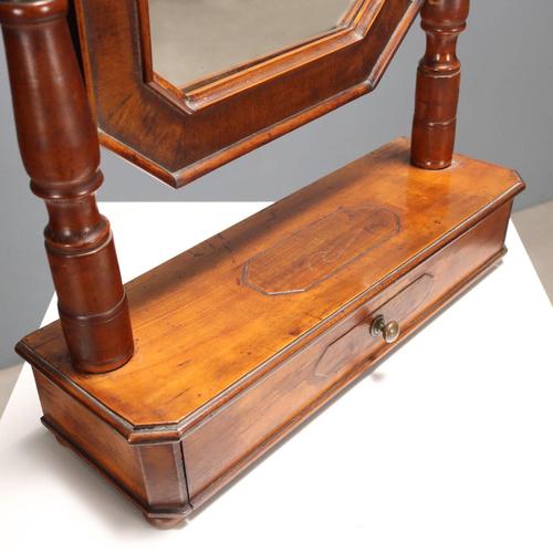 Wood Late 19th Century Tabletop Mirror in Walnut For Sale - Image 7 of 9