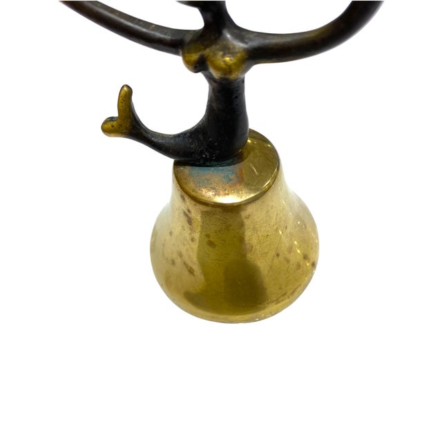 Walter Bosse Mid 20th Century Modern Brass Mermaid Table Bell For Sale - Image 15 of 16