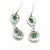 Modern 1.3ctw Emerald and Diamond Pear Dangle Earrings, 14k White Gold, Length .75 In, A Pair For Sale - Image 3 of 5