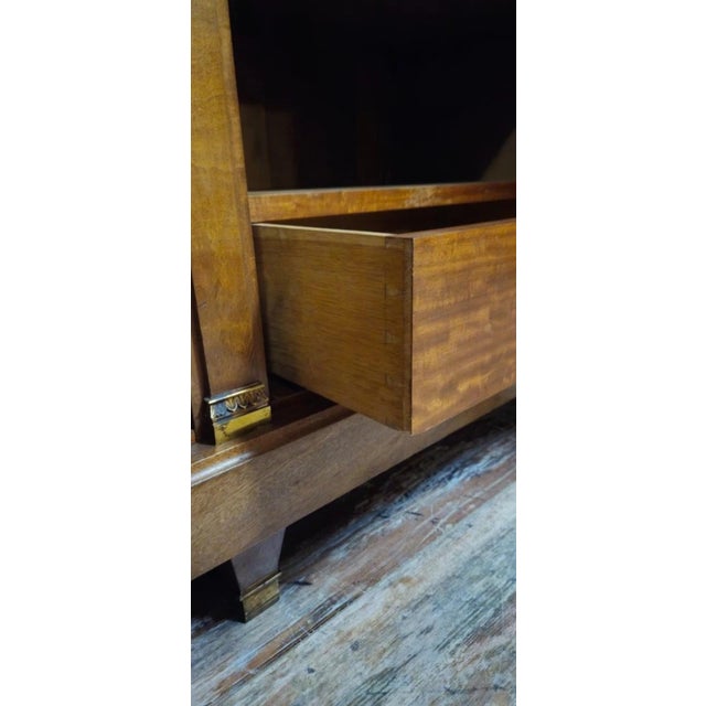 Large Antique Mahogany Wardrobe with Mirror, 1890s For Sale - Image 13 of 15