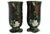 Offered is a pair of tall Holdcroft majolica vases with lily pond motif, circa 1870. Marked "J Holdcroft."