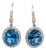 9.6Ct Oval London Blue Topaz Earrings With Diamond Accents in Solid 14k Gold For Sale