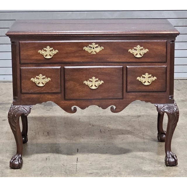 Store Item: KITTINGER CW-19 Colonial Williamsburg Chippendale Style Mahogany Lowboy Description: Copied from a...