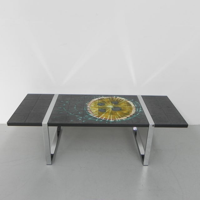 Tile Table with Chrome Frame and Tiles from Belarti, 1970s For Sale - Image 3 of 18