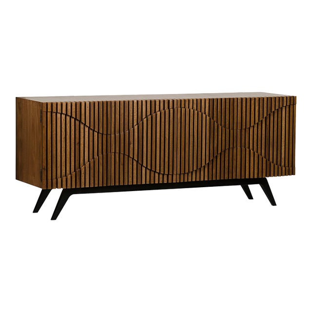 NOIR Illusion Sideboard, Metal and Walnut For Sale