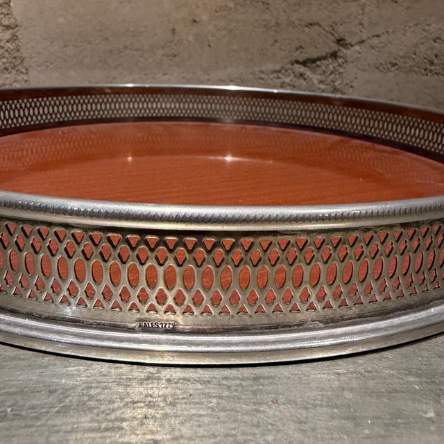 Mid-Century Modern Round Serving Butler's Tray Eales of Sheffield For Sale - Image 9 of 9