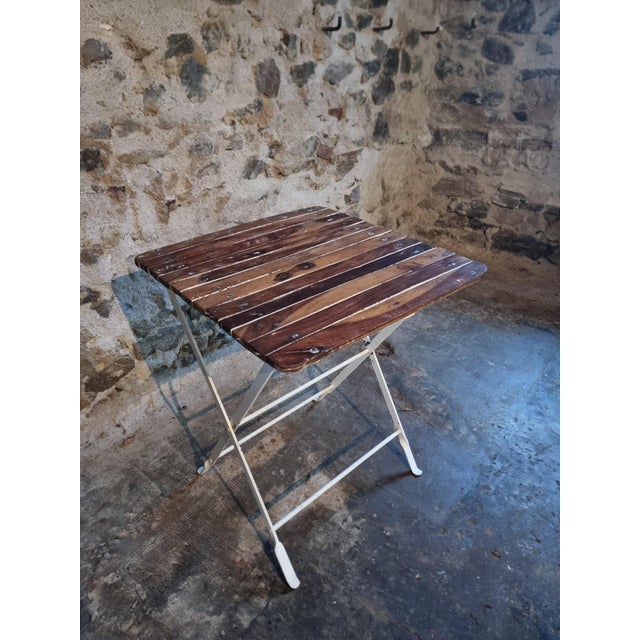 Vintage Folding Bistro Table, 1950s For Sale - Image 13 of 16