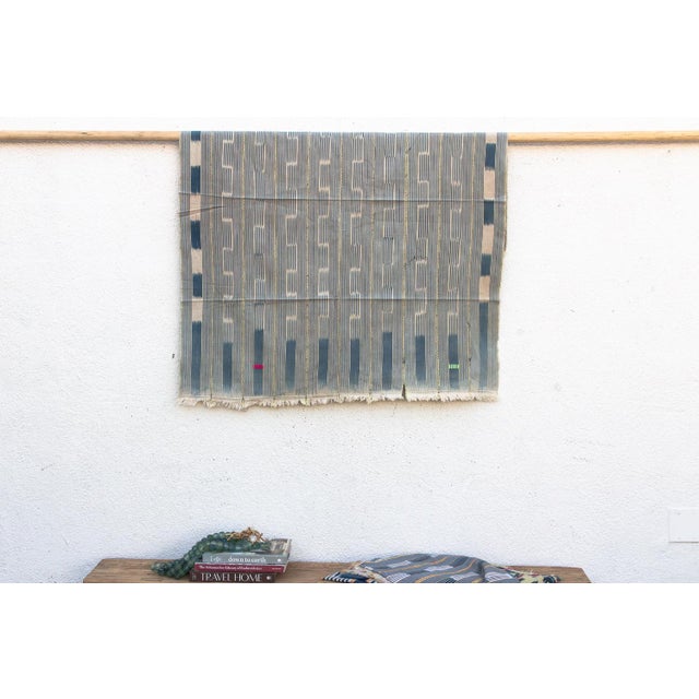Vintage Baoule African "Katiola Dawn" Ikat Throw For Sale In Los Angeles - Image 6 of 6