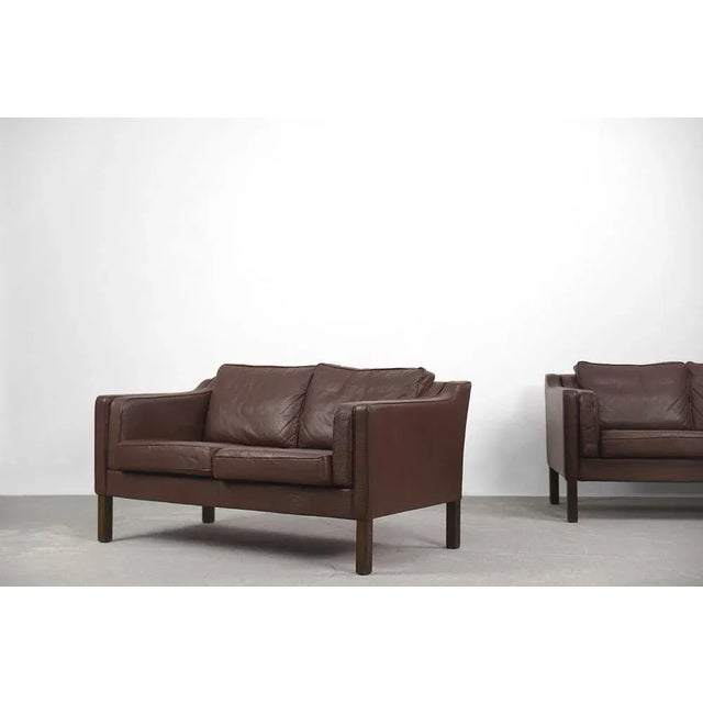 1970s Set of Vintage Scandinavian Leather Sofas, 1970s For Sale - Image 5 of 18