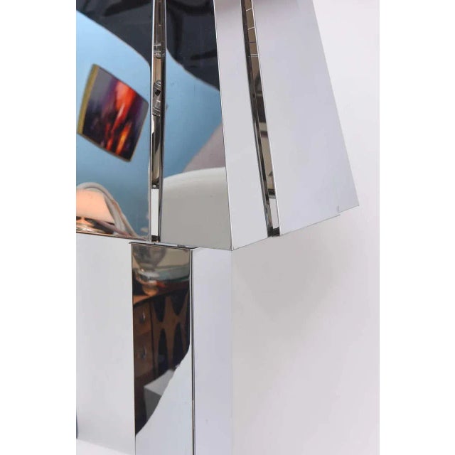 1970s 1970s Sculptural Chrome Table Lamp by Curtis Jere, Signed For Sale - Image 5 of 8