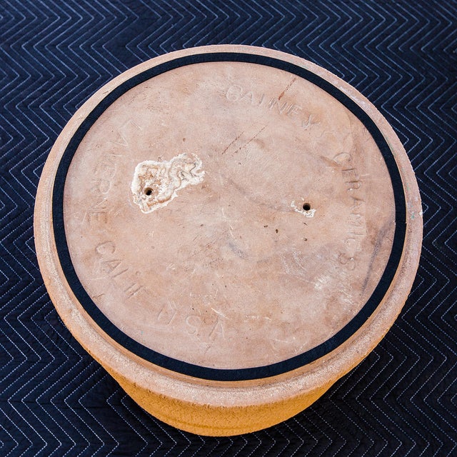 Extra Large Gainey Sgraffito "Nuts and Bolts" Ceramic Pot, California Mid Century Modern For Sale - Image 11 of 14