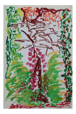 Alfredo Pizzi, Abstract 3, Pastel Drawing, 2025
