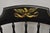 Traditional Vintage S. Bent & Bros Black Painted Eagle Colonial Pub Arm Chairs - A Pair For Sale - Image 3 of 12