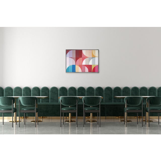 Mauve 2025, Bauhaus Study in Earth Tones, Acrylic Paint on Waterolor Paper by Natalia Roman For Sale - Image 8 of 8