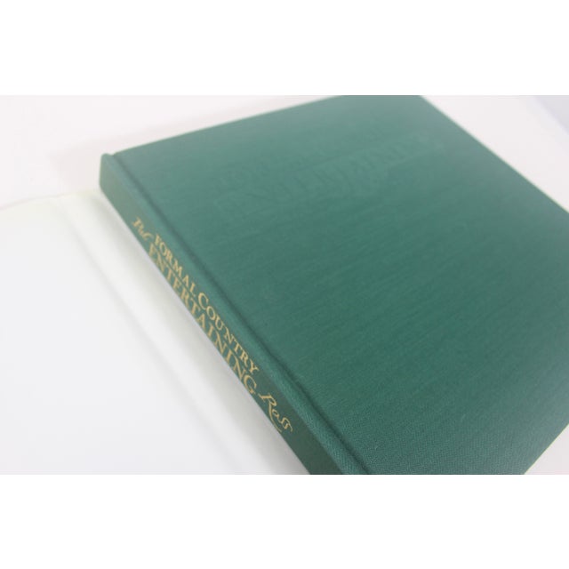 American 1992 Formal Country Entertaining Pat Ross Green Linen Hard Cover Book With Dust Jacket For Sale - Image 3 of 9