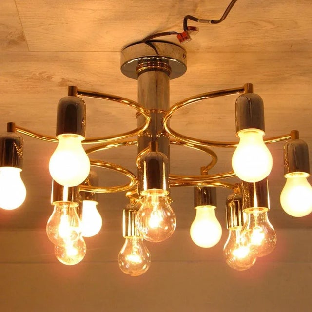 Chandelier from Honsel, Germany, 1970s For Sale - Image 6 of 9