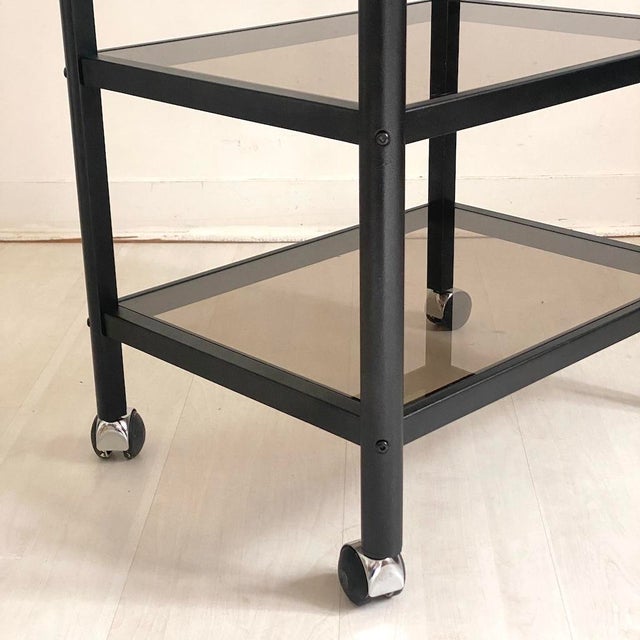 Vintage Serving Cart in Metal, 1970s For Sale - Image 9 of 10