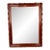 Mid-20th Century Mahogany-Toned Wall Mirror With Faux Bois Trim, Circa 1950 For Sale