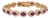 8.83ct Oval Cut Natural Red Ruby and Diamond Tennis Bracelet in 14k Yellow Gold For Sale
