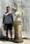 Stone Vintage Regency Cast Cement Swag Pedestal For Sale - Image 7 of 14