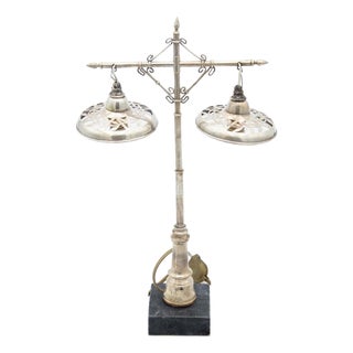 Silver Cross-Shaped Lamp For Sale