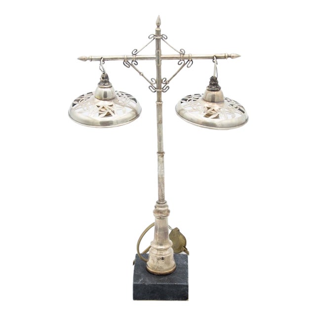 Silver Cross-Shaped Lamp For Sale