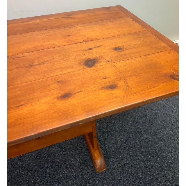 Brown Late 1900’s Farmhouse Pine Hutch Table For Sale - Image 8 of 10