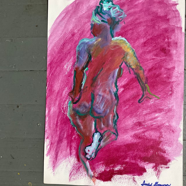 2 original approx 11.75 x 17.75 paintings on watercolor paper both signed unframed